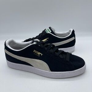 Puma Suede Classic 381410-01 Women's Size 9.5 Shoes Black White Casual Sneakers